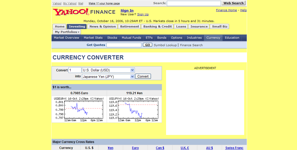 Yahoo finance forex converter